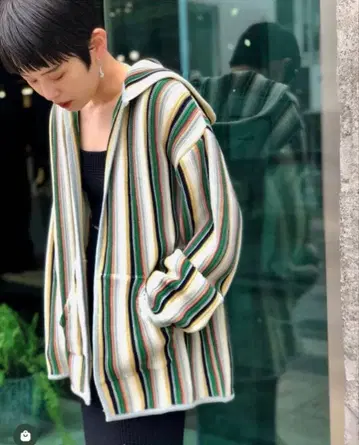 새상품급 6 ROKU COTTON MULTI STRIPE 후디