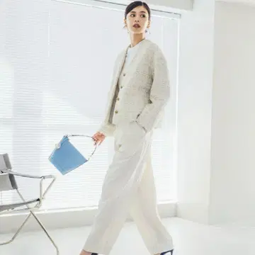 Demi-Luxe BEAMS 팬시 트위드 자켓 베이지