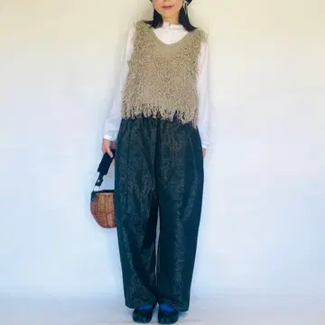 기모노 리메이크 오시마 명주 코쿤 팬츠