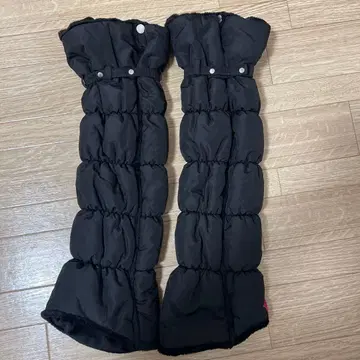 블랙 퀼팅 레그 워머