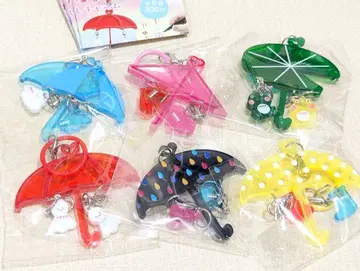 흔들흔들 트윈즈 상애 오나마에 우산 메지루시 참 6종 컴플리트 세트