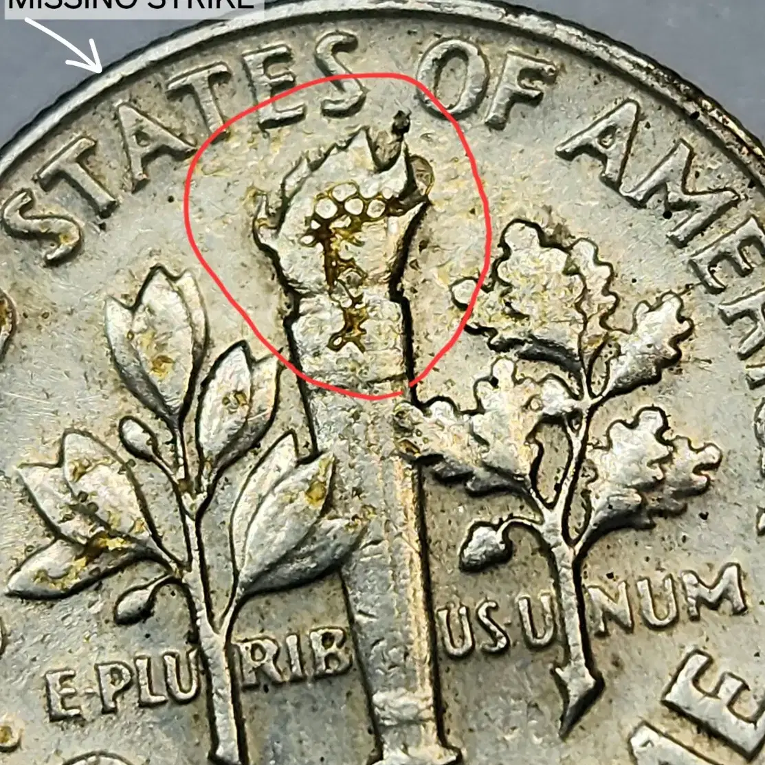 Small Error Coin (Alloy Shrinkage) Rare US Coin Roosevelt Dime 1966  #민트,#에러,#소전,#다임,#루즈벨트 on Bunjang Global Site.