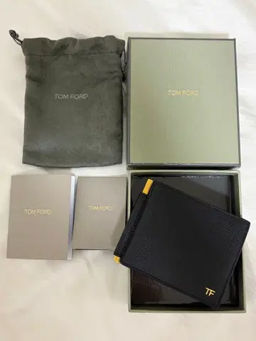 [ 새상품급 ] TOM FORD 가죽 머니클립 블랙