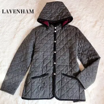 LAVENHAM 울 퀼팅 자켓 후드 부착 사이즈 40