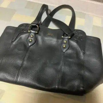 ANNA SUI 블랙 가죽 토트백