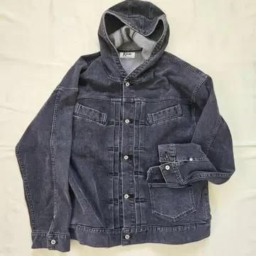 데님 자켓 후드 부착 케이티