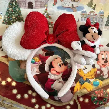 디즈니 크리스마스 미니 마우스 머리띠 마스코트 포함 미니