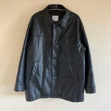 FREAK'S STORE 블랙 가죽 코트