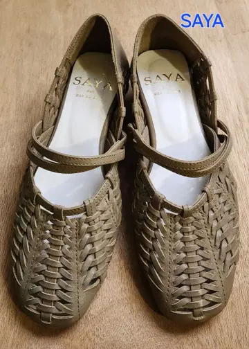 미사용 레벨 SAYA 메쉬 펌프스 뜨개질