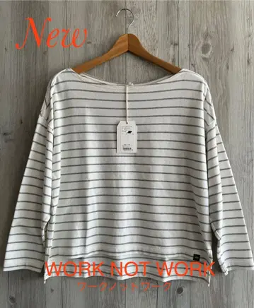 택 포함 새상품 [워크노트워크] 보더 바스크 보더 T셔츠 F