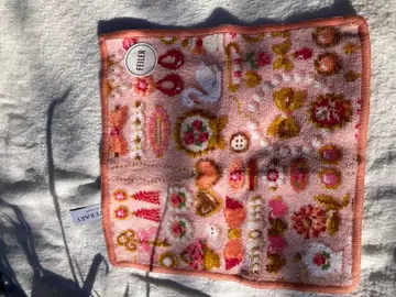 FEILER LOVERY 꽃무늬 손수건 핑크