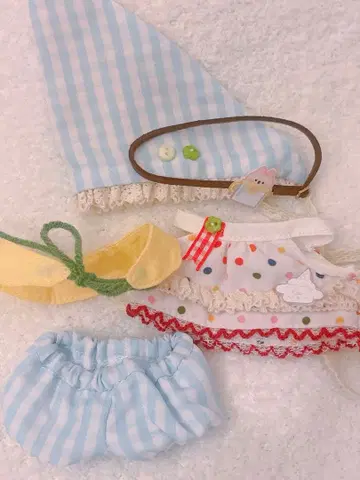 봉제 인형  의류 10cm 5점 세트