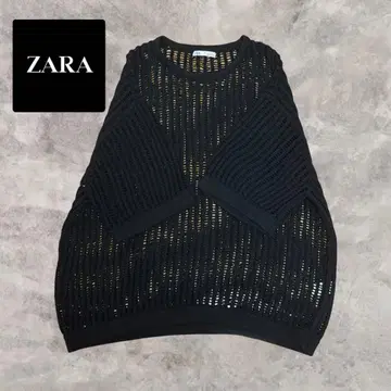 ZARA 시스루 니트 그런지 y2k 반팔