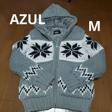 AZUL by MOUSSY 니트 후드티 M 후드 부착 보아 소재