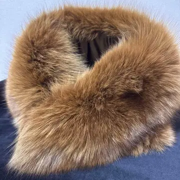 FOX 퍼 브라운 숄 일본 정통의상 소품