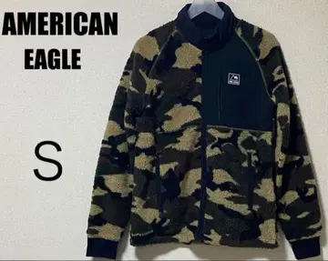 AMERICAN EAGLE 카모플라쥬 보아 플리스 자켓 S 카모 디자인