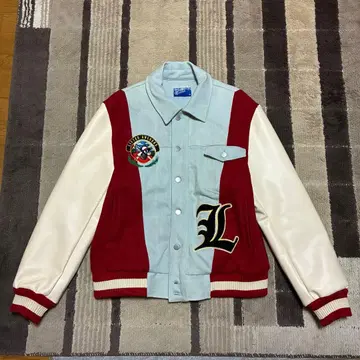 Lifted Anchors 바시티 자켓 레드/화이트