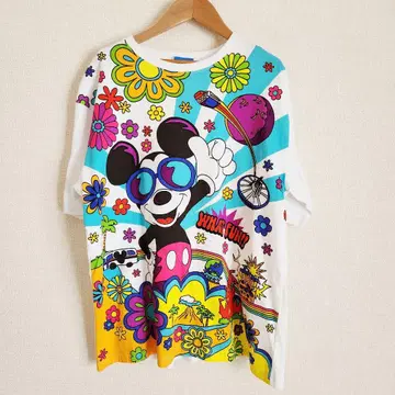 [ 디즈니 리조트 ] 미키마우스 빅 실루엣 T셔츠 LL/남녀 공용