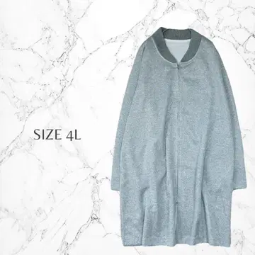 세련된 성숙 캐주얼 노카라 후드티 롱 기장 빅 사이즈 4L 고품질