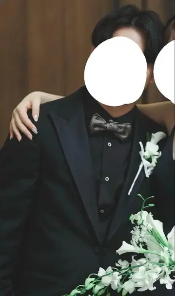 BRANM 블랙 셔츠 리본