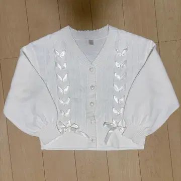 시크릿 허니 레이스업 니트 가디건