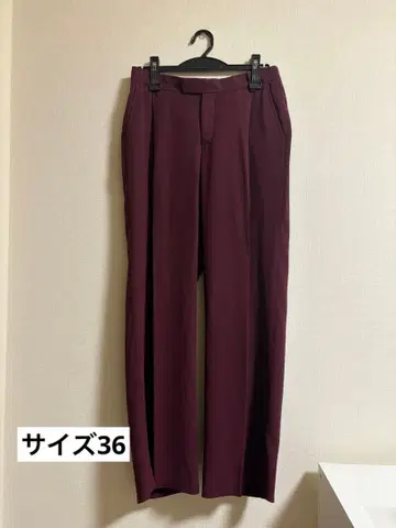 6 ROKU 로쿠 버건디 슬랙스