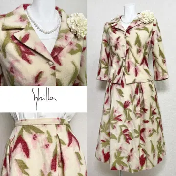 당일 발송 가능 [ 새상품급 ] 시빌라 플라워 모티브 니트 젠틀한 분위기