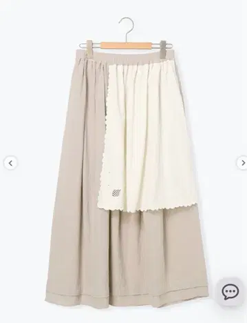 사만사 모스모스 자수 크로스 부착 스커트