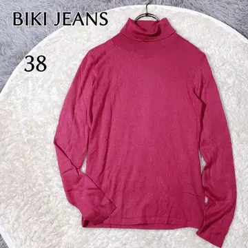[ 새상품급 ] BIKI JEANS 비키 터틀넥 니트 38 실크 카멜