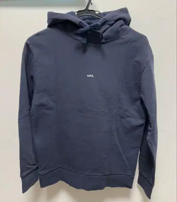 A.P.C. 네이비 후드 후드티 아페쎄 센터 로고