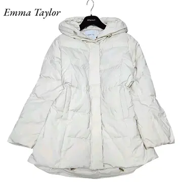 [컨디션 최상] 23AW 에마 미들 다운 코트 숄카라 화이트 발수