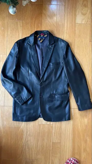 TOMMY HILFIGER 블랙 가죽 자켓
