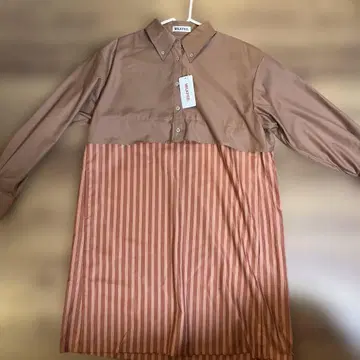 MILKFED. COLOR BLOCK SHIRT DRESS