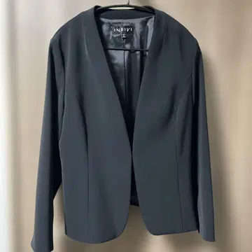 INDIVI 노카라 자켓 블랙