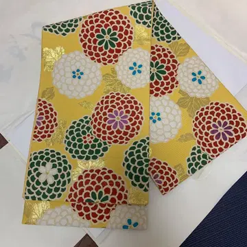 성인식 꽃무늬 후쿠로 오비