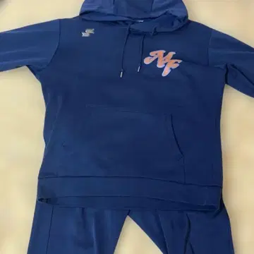 모리오카다이후 MF 로고 프린트 네이비 후드 맨투맨 상하의