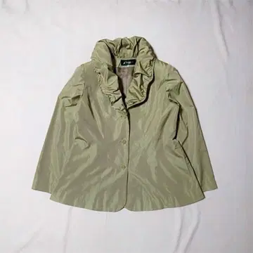 프릴 칼라 실크 혼방 광택 레인보우 색상 큐프라 안감 일본제 M 샴브레이