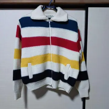 L.L.Bean 풀 집업 니트 스웨터 구제 의류