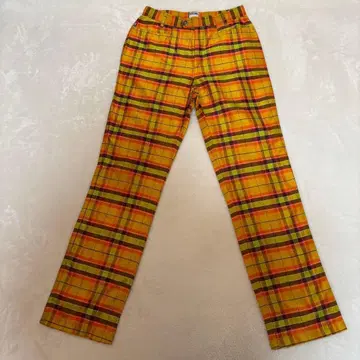 MOSCHINO JEANS 모스키노 체크 팬츠 실크 100% 사이즈 L