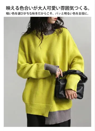 안티카 배색 아지메 니트