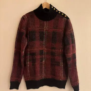 episode no2 체크 무늬 터틀넥 스웨터 사이즈 1