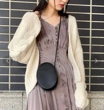 FRAY I.D 직조 무늬 로우 게이지 핸드 니트 가디건