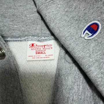 Champion Reverse Weave 버튼 후드티 USA 빨간 택 S