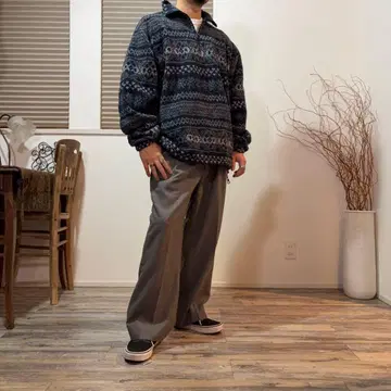 USA 제조 노티카 XL 플리스 아크릴 하프 지퍼 풀오버 구제 의류