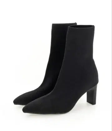 [ 당일 발송 ] RANDA 스트레치 플레이트 힐 삭스 부츠 블랙 L