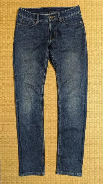레어 다크 블루 스키니 스트레치 청바지 앞 포켓 부착