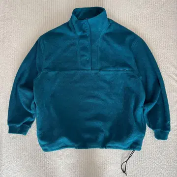 90s EMS 플리스 스냅 T 드로 코드 에메랄드 터콰이즈