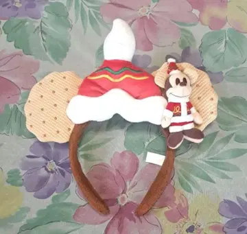 레어 디즈니 크리스마스 머리띠 쿠키 미키 산타