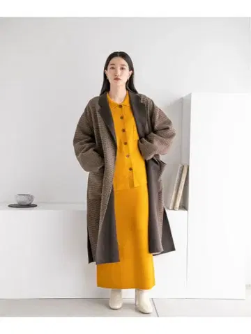 [ LOWRYS FARM 로리즈팜 ] 체스터 코트 롱 체크