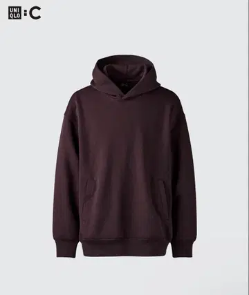 UNIQLO C 오버 사이즈 풀 후드티 와인